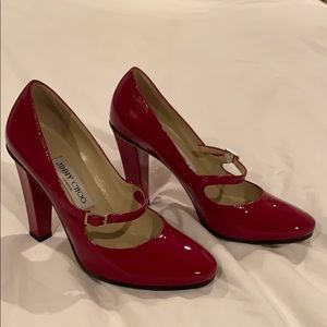 Jimmy Choo Red Patent Leather Mary Jane. Size 6.